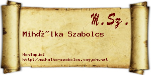 Mihálka Szabolcs névjegykártya